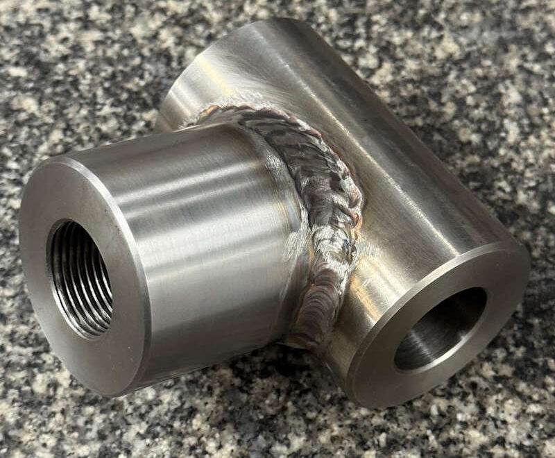 Metal T-Joint, Threaded and Welded
